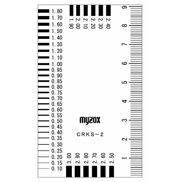 （業務用30セット）マイゾックス クラックスケール/測定工具 55×91mm CRKS-2 219270 ブラック(黒) 〔業務用/プロ向け/DIY/日曜大工〕 代引不可