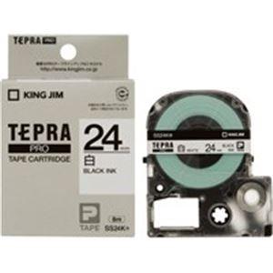 (業務用5セット) キングジム テプラPROテープ/ラベルライター用テープ 〔幅：24mm〕 5個入り SS24K 白に黒文字 〔×5セット〕 代引不可