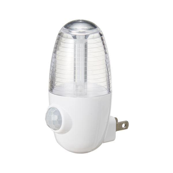 (まとめ)YAZAWA LEDセンサーナイトライトホワイト NASMN01WH〔×5仕掛ける〕 代引不可 蛍光灯-電球-家具、インテリア