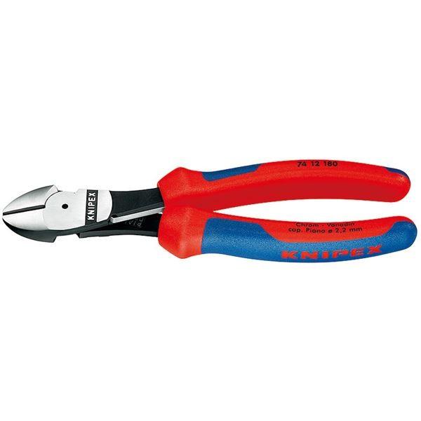 KNIPEX（クニペックス）7412-180 バネ付強力型斜ニッパー （SB） 代引不可