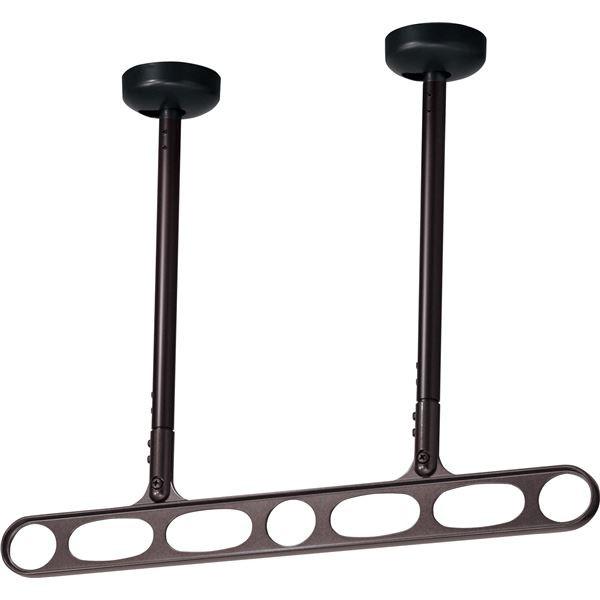 〔1組/2本入り〕 川口技研 ホスクリーン/物干し金物 〔1本シャフトタイプ 全長560〜780mm〕 ダークブロンズ Z-107-DB 代引不可