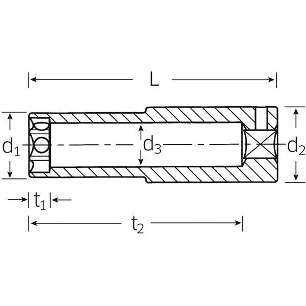 STAHLWILLE（スタビレー） 3466-16-5／8 （3／8SQ）プラグソケット （02140036） 代引不可_1