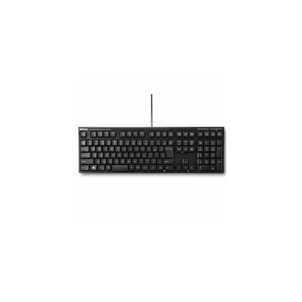 BUFFALO バッファロー USB接続 有線ディープストロークパンタグラフキーボード ブラック BSKBU510BK 代引不可
