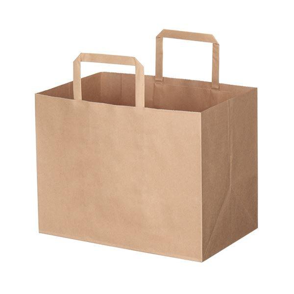 （まとめ） HEIKO Hフラットチャームバッグ280-1 茶 #003277501 1パック（50枚） 〔×3セット〕 代引不可