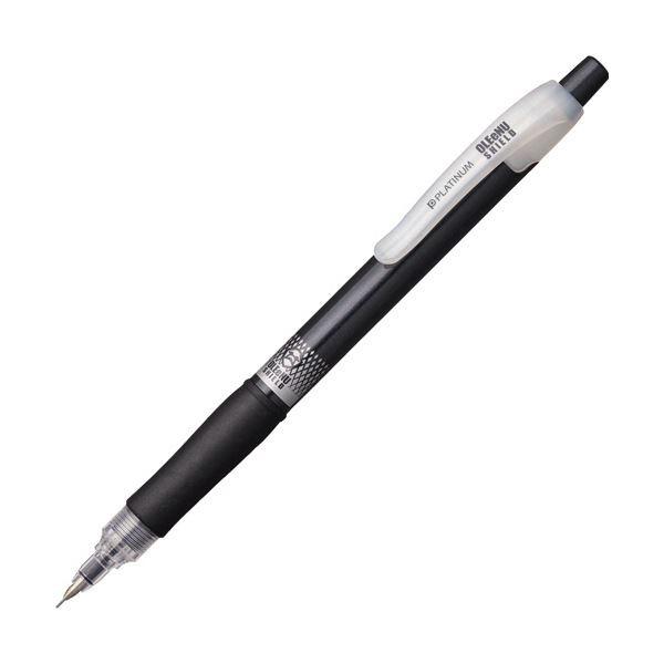 （まとめ） プラチナ オ・レーヌ シールドシャープペンシル 0.5mm （軸色 メタリックブラック） MOLS-200#1 1本 〔×30セット〕 代引不可