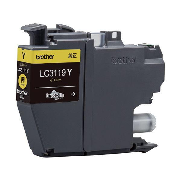 （まとめ）ブラザー インクカートリッジ イエロー大容量 LC3119Y 1個 〔×3セット〕 代引不可