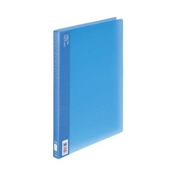 （まとめ）ライオン事務器PPレターファイル(エール) A4タテ 120枚収容 背幅18mm ブルー LF-363A-B 1冊 〔×20セット〕 代引不可