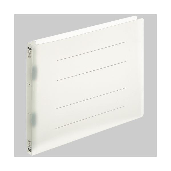 （まとめ）TANOSEEフラットファイル(再生PP) A4ヨコ 150枚収容 背幅18mm クリア 1パック(5冊) 〔×10セット〕 代引不可