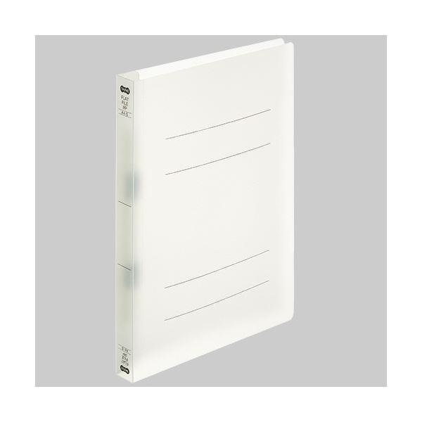 （まとめ）TANOSEEフラットファイル厚とじ(PP) A4タテ 250枚収容 背幅28mm クリア 1パック(5冊) 〔×10セット〕 代引不可