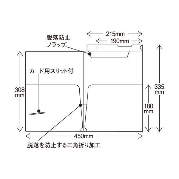 リヒトラブ カルテフォルダー フラップ付ダブル 横型 A4 HK2004 1セット(500枚:100枚×5箱) 代引不可の画像