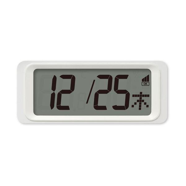 リズム時計 フィットウェーブリブ A02温湿度カレンダー切替表示機能付電波時計 白 8FYA02SR03 1台 代引不可_2