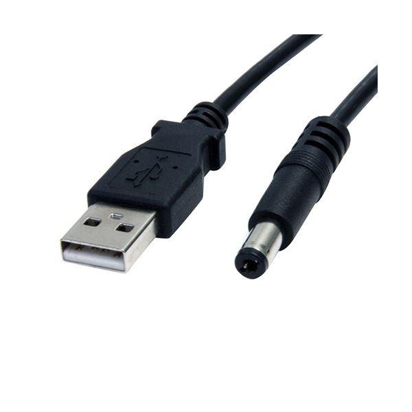 （まとめ）StarTech USB-5VDC電源供給ケーブル 91cm DCプラグ(外形5.5m/内径2.1mm) ブラック USB2TYPEM 1本〔×10セット〕 代引不可