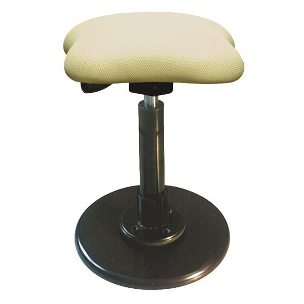 モダン スツール/丸椅子 〔アイボリー×ブラック〕 幅33cm 日本製 スチールパイプ 『ツイストスツールラフレシア3』 代引不可