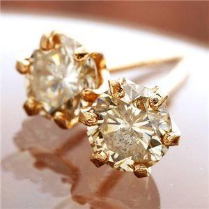 K18WG/PG ダイヤモンドピアス0.4ct 代引不可