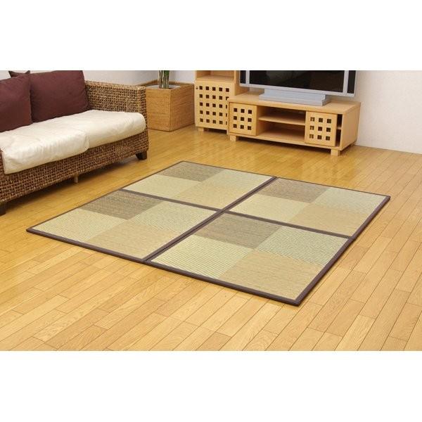 ユニット畳 『ニール』 ブラウン 82×82×1.7cm（12枚1セット） 軽量タイプ 代引不可