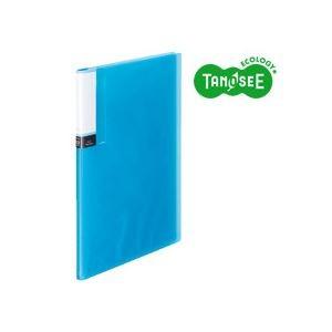 （まとめ）TANOSEE クリアブック（透明表紙） A4タテ 12ポケット ブルー 60冊 代引不可