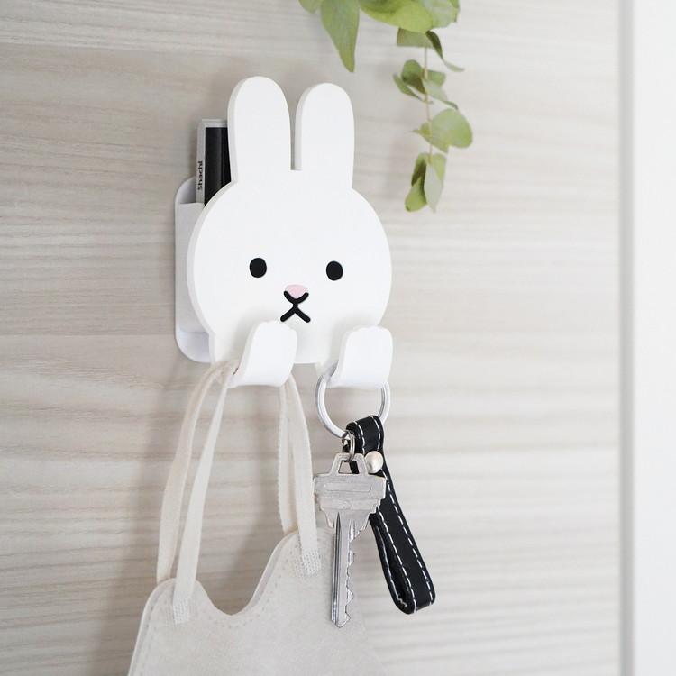 フック 吸着 スティッキーフックポケット アニマル ウサギ 東洋ケース