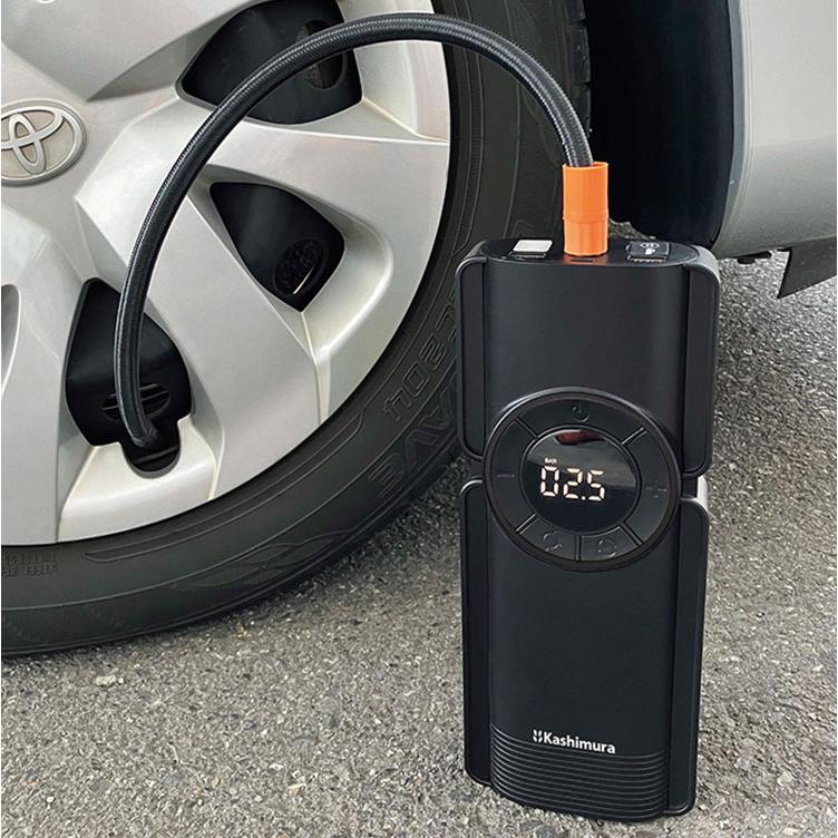 カシムラ 1台2役 電動コンプレッサー付き ジャンプスターター