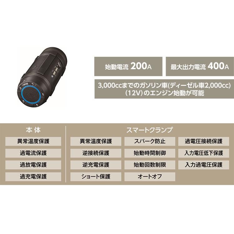 セルスター 多機能ジャンプスターター LJP-9600 Bluetoothスピーカー LEDライト ガソリン車3000ccまで ディーゼル車2000ccまで ジャンプスターター｜rcmdhl｜04