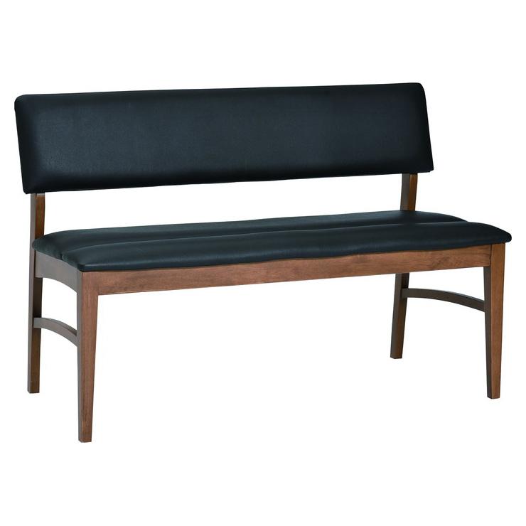 超美品 リビング PVC 木製 椅子 背もたれ付き チェア ベンチ 完成品 ダイニングベンチ おしゃれ 代引不可 ブライト114 生活 ヴィンテージ 北欧 ベンチ