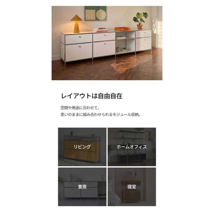 ステンレスモジュールキャビネット 60cm 2段 完成品 オールステンレス