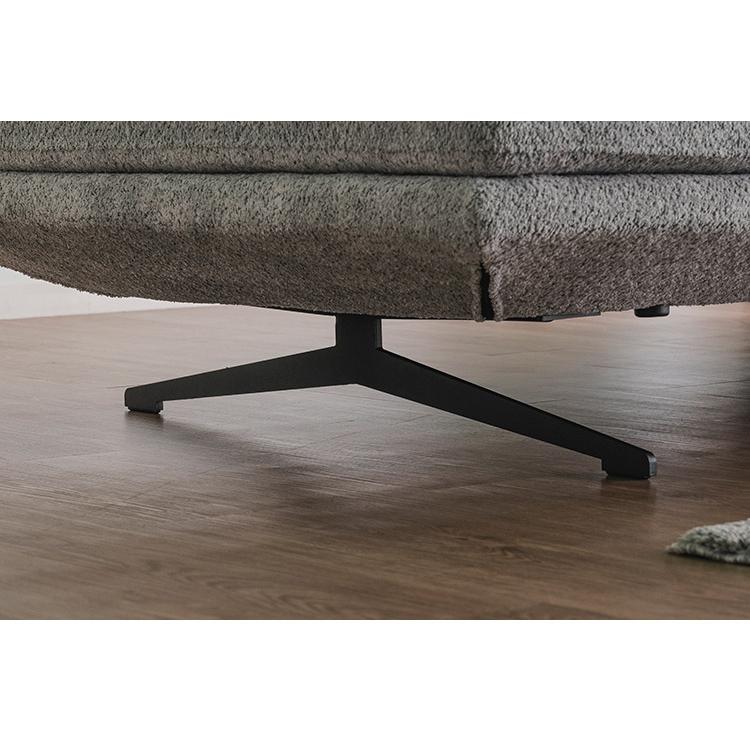 アイランドソファ 2人掛けソファ ソファ単品 幅160cm モコモコ ゆったり ダークグレー ベージュ 座り心地 くつろぎ ふかふか 木脚 おしゃれ 代引不可_11
