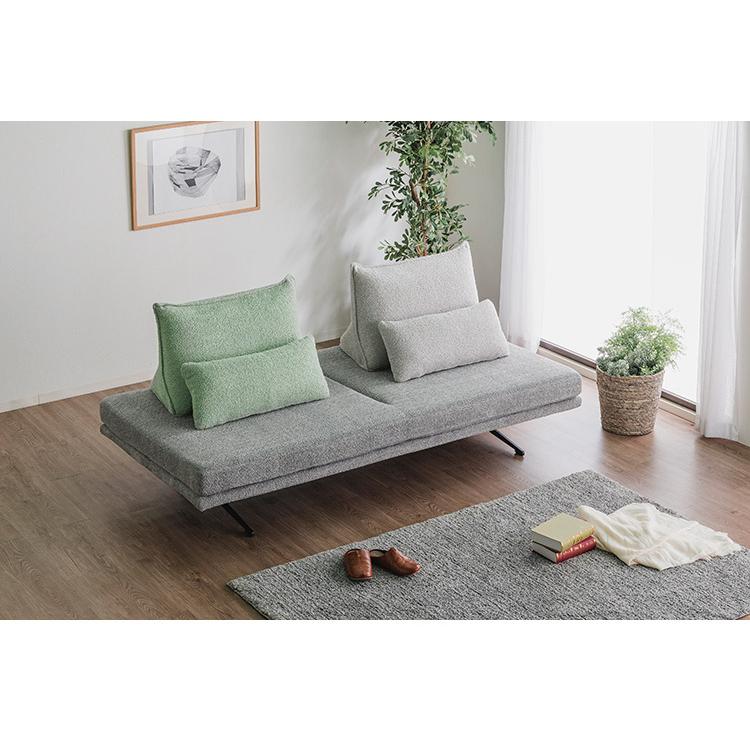 アイランドソファ 2人掛けソファ ソファ単品 幅160cm モコモコ ゆったり ダークグレー ベージュ 座り心地 くつろぎ ふかふか 木脚 おしゃれ 代引不可_5