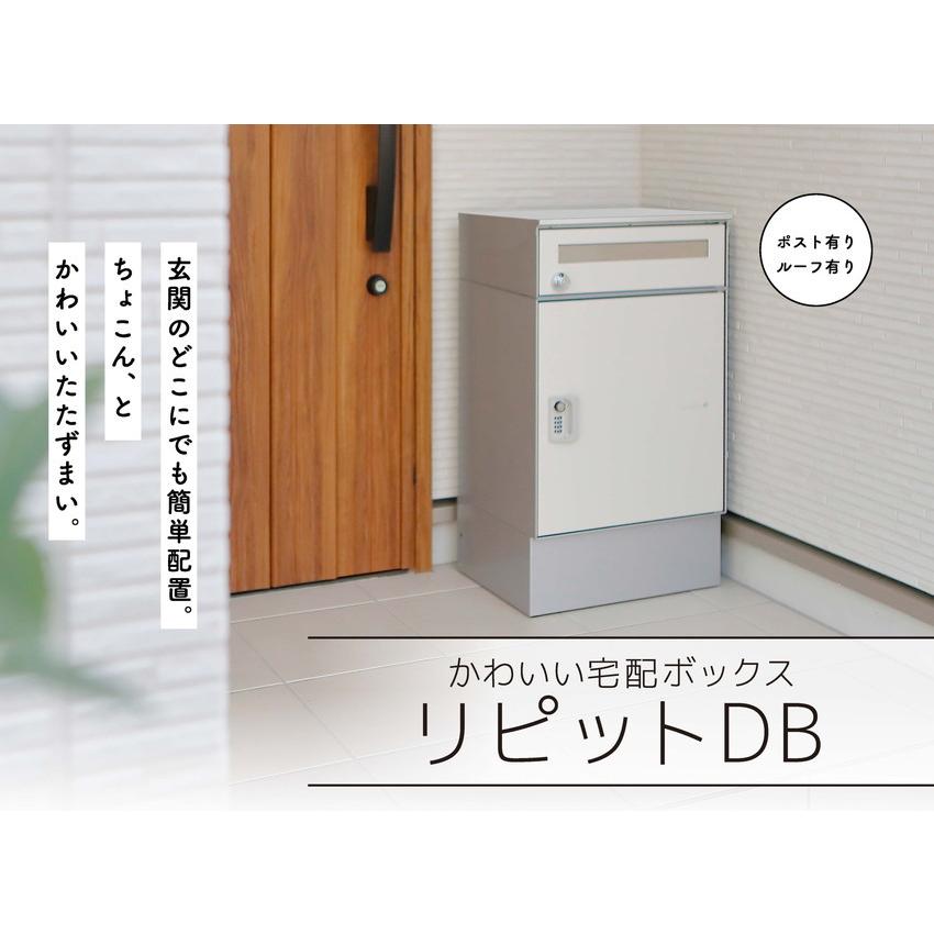 リピット　DB　ポスト有り　ルーフ付き　ポスト　宅配ボックス　日本製　受け取り　郵便受け　一戸建て用　屋外　おしゃれ　発送　後付け　宅配ポスト　宅配便　代引不可