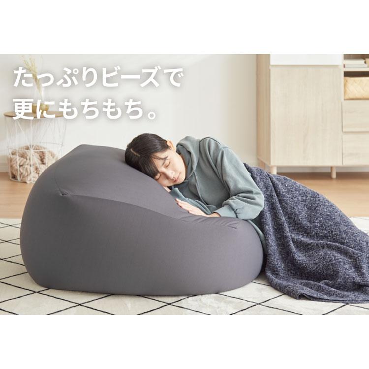 ビーズクッション本体 50×50×35cm ヌードタイプ Sサイズ 極小ビーズ へたりにくい 低VOC 大きい 北欧 マイクロビーズクッション 中身 ソファの画像