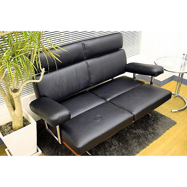 Nari イームズ ソファ コンパクト ブラック 送料込み リプロダクト品 チャールズ＆レイ・イームズ クラシックソファ 3人掛け［3P