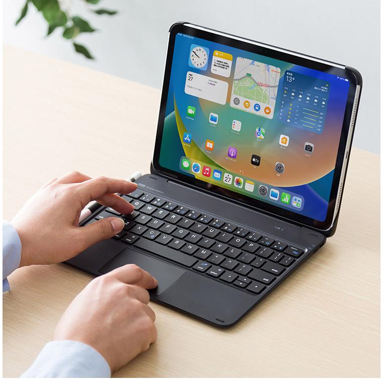 サンワサプライ 10.9インチiPad専用ケース付きキーボード タッチパッド内蔵 Bluetoothキーボード iPad ノートパソコン オートスリープ機能 代引不可｜rcmdhl｜16