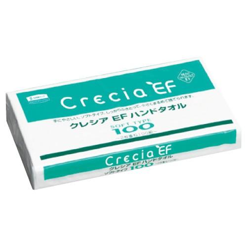 日本製紙クレシア クレシアEFハンドタオル ソフトタイプ 規格:100 入数:100組 200枚 ×60袋/ケース 37016