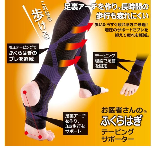お医者さんのふくらはぎテーピングサポーター 3点歩行 クッション編み 着圧 サポート 疲れ 負担 軽減 テーピング理論 湿気 吸収 発熱 Xs Fukurahgi リコメン堂ホームライフ館 通販 Yahoo ショッピング