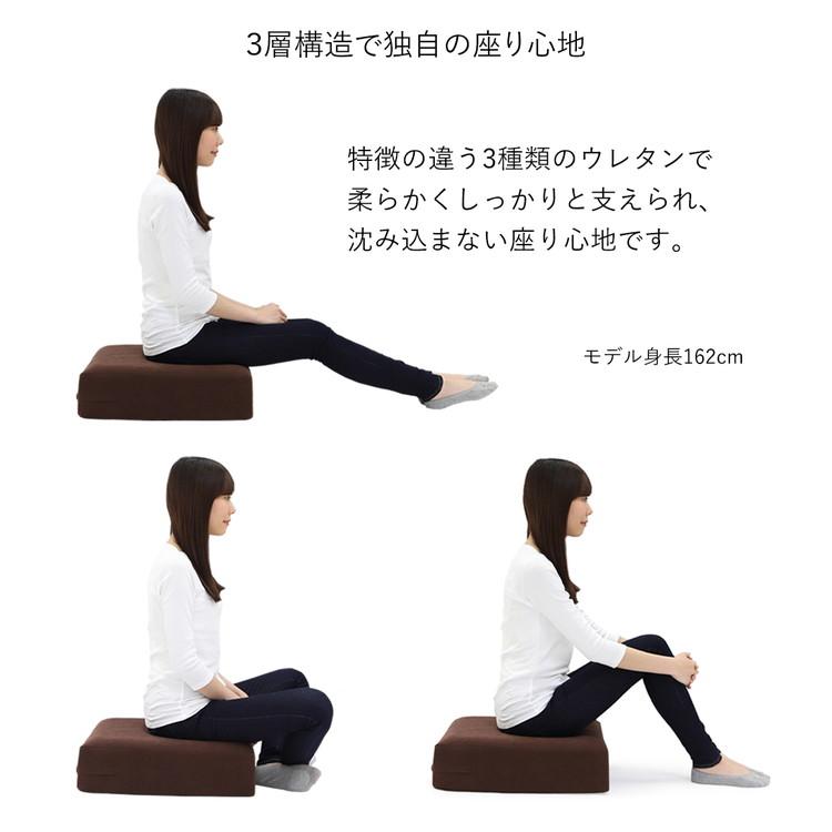 日本製 ふんわり 角 クッション 幅50cm 奥行き50cm おしゃれ シンプル 北欧 ウレタン ウレタンクッション 角型 四角型 国産 代引不可の画像