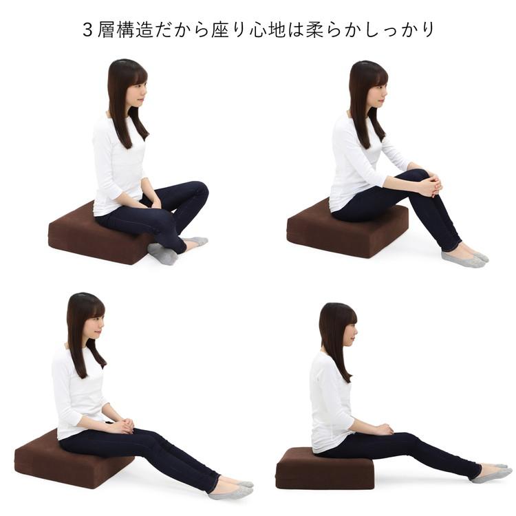 日本製 ふんわり 角 クッション 幅50cm 奥行き50cm おしゃれ シンプル 北欧 ウレタン ウレタンクッション 角型 四角型 国産 代引不可の画像