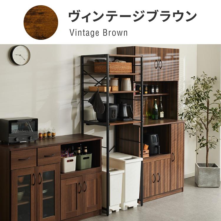 キッチンラック ゴミ箱上 ラック 幅52cm 3段 VOID STACK series ゴミ箱ラック レンジ台 レンジボード レンジラック オープンラック キッチン ラック 代引不可の画像