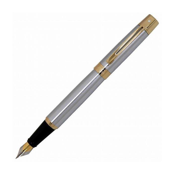 SHEAFFER シェーファー シェーファー300 ブラッシュトクロームＧＴ 万年筆 ペン先 F 細字 おしゃれ プレゼント 贈り物 祝い品