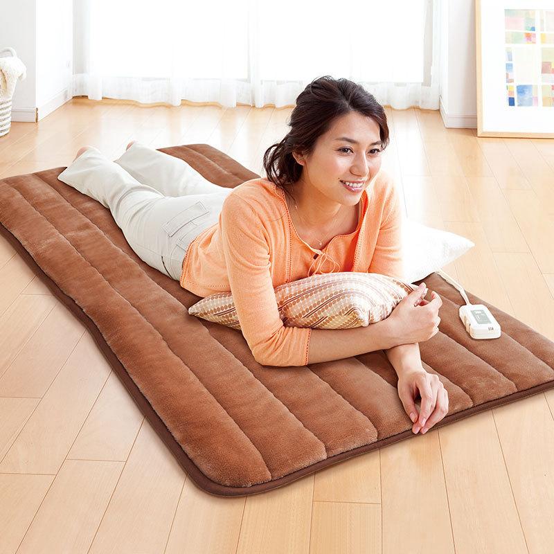 ゼンケン 電磁波99%カット 一人用電熱マット 80x180cm タイマー付き 手洗いOK ブラウン ZMT-75CT ホットカーペット 代引不可