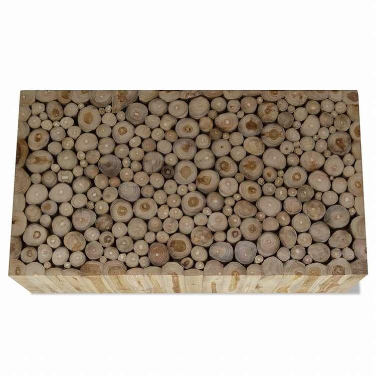 vidaXL コーヒーテーブル 天然チーク材 90x50x30cm家具 テーブル