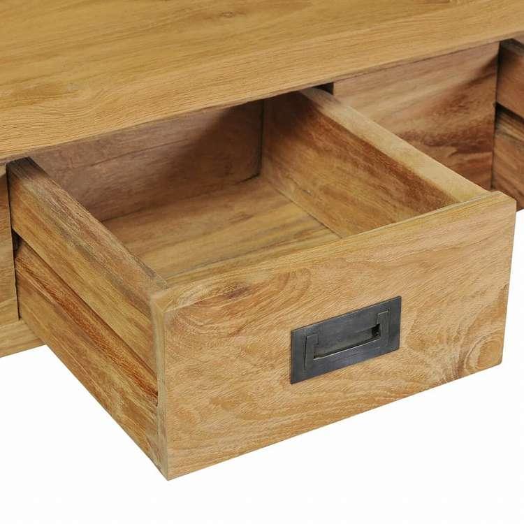 vidaXL コンソールテーブル 90x30x80cm チーク無垢材家具 テーブル アクセントテーブル エンドテーブル 代引不可_3