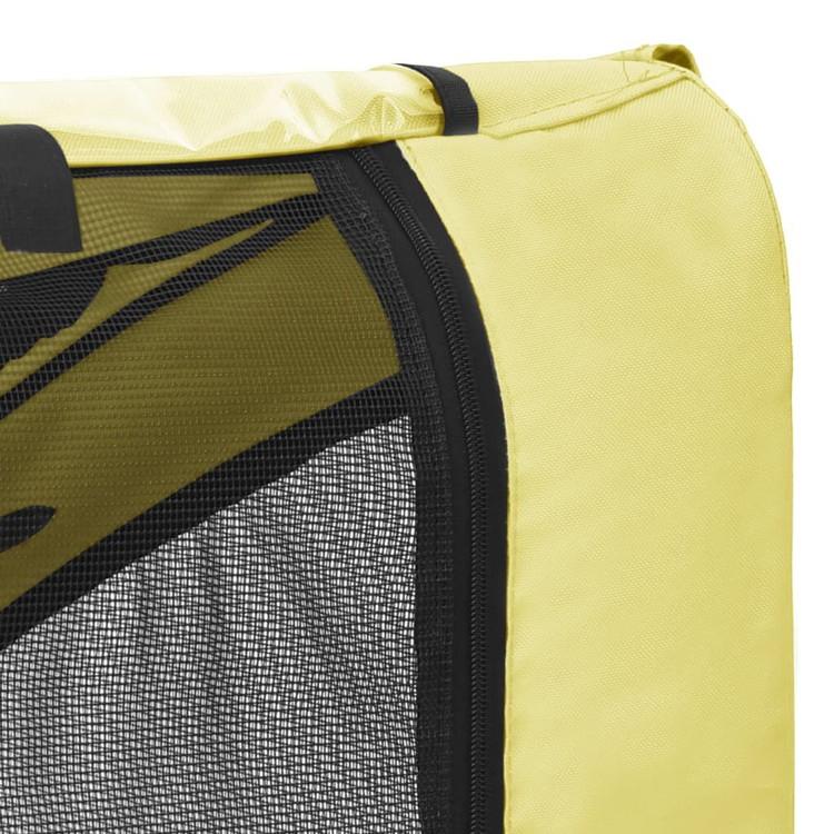 vidaXL 自転車用ペットトレーラー イエロー ブラックAnimals   Pet Suppliesペット用品ペットカート 代引不可_5