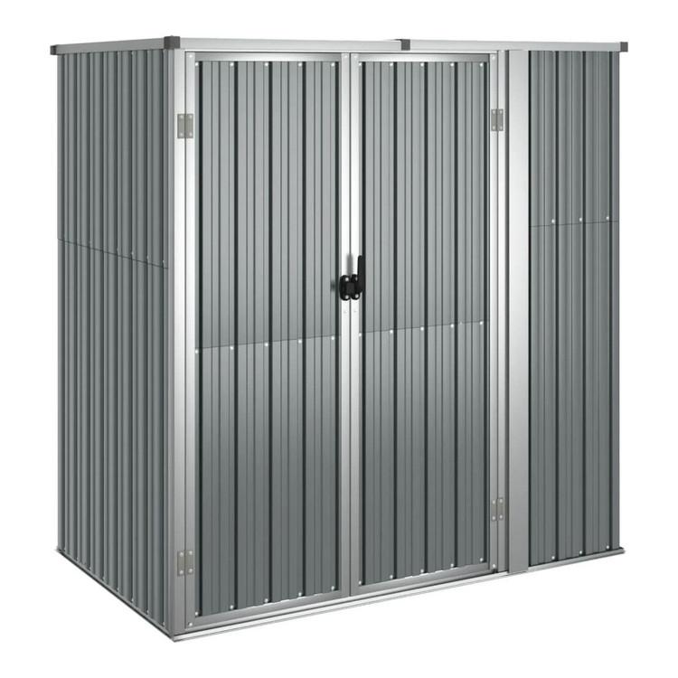 置き物 vidaXL 園芸用具物置 161x89x161cm 亜鉛メッキ鋼製 グレー ホーム