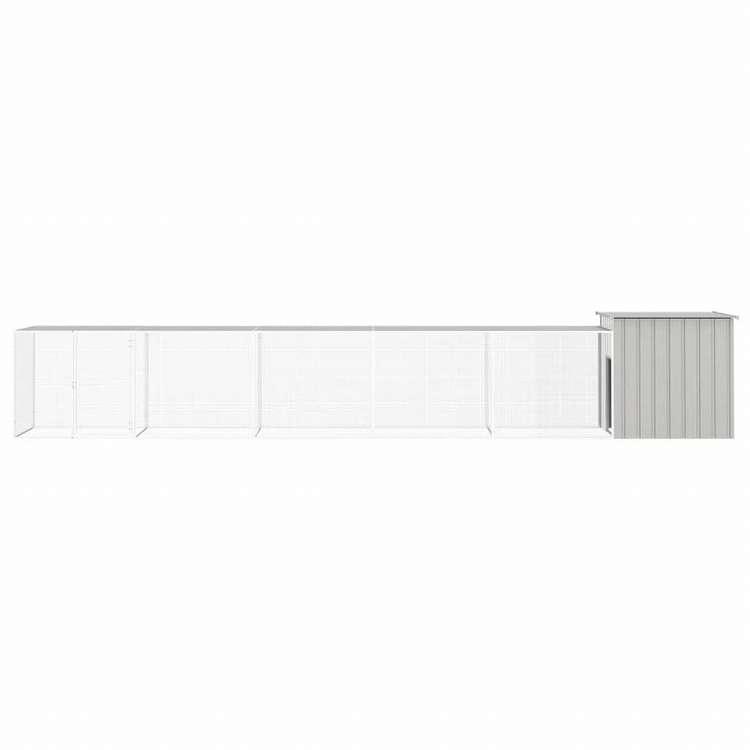 vidaXL チキンケージ グレー 600x91x100 cm 亜鉛メッキ鋼動物 ペット用品 ペット用品 小動物用品 小動物 飼育・ケージ 代引不可の画像