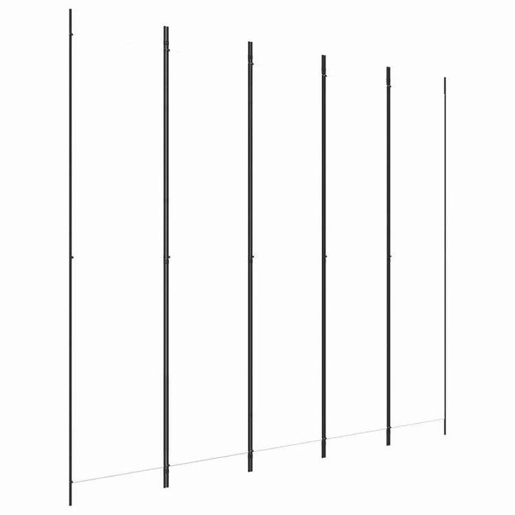 vidaXL 5パネルルームディバイダー ホワイト 250x220 cm ファブリック 家具 間仕切り 代引不可_1