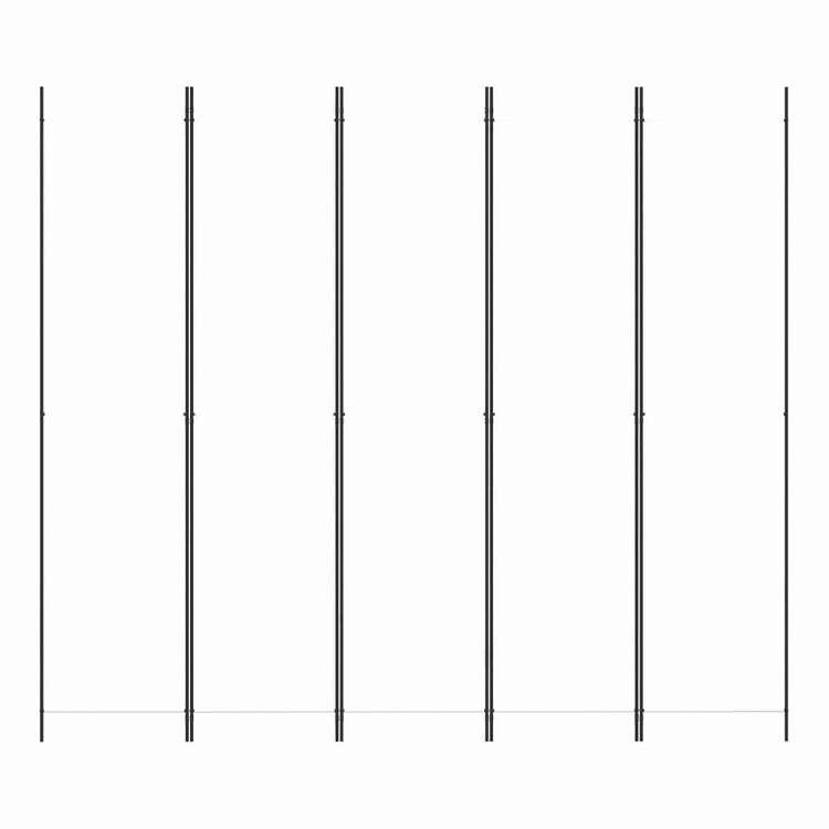 vidaXL 5パネルルームディバイダー ホワイト 250x220 cm ファブリック 家具 間仕切り 代引不可_2