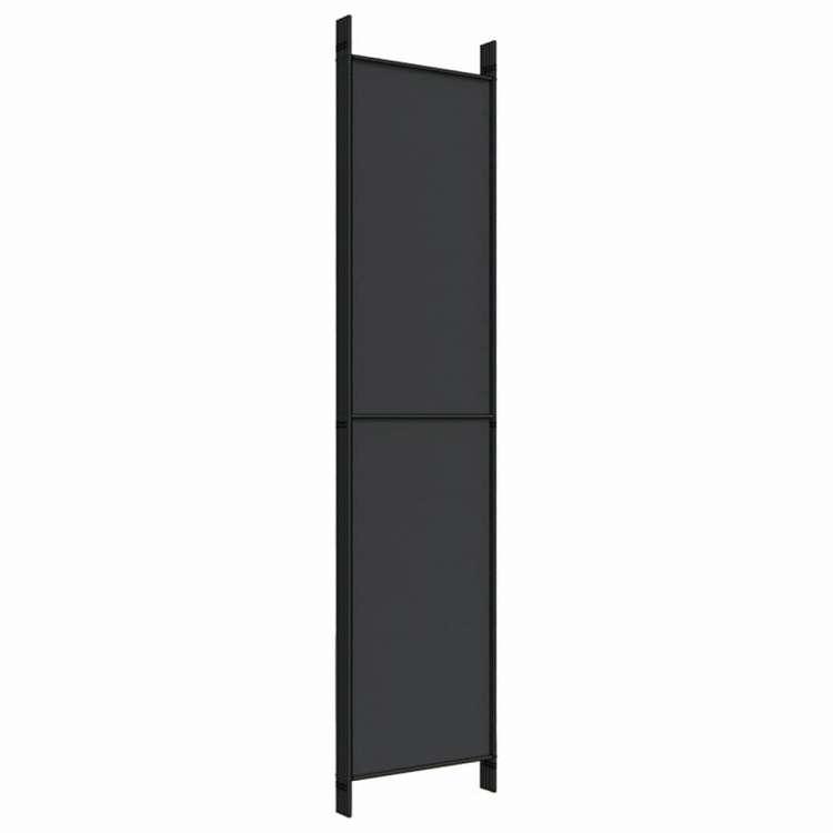 vidaXL 5パネル ルームディバイダー ブラック 250x220 cm ファブリック 家具 間仕切り 代引不可_5