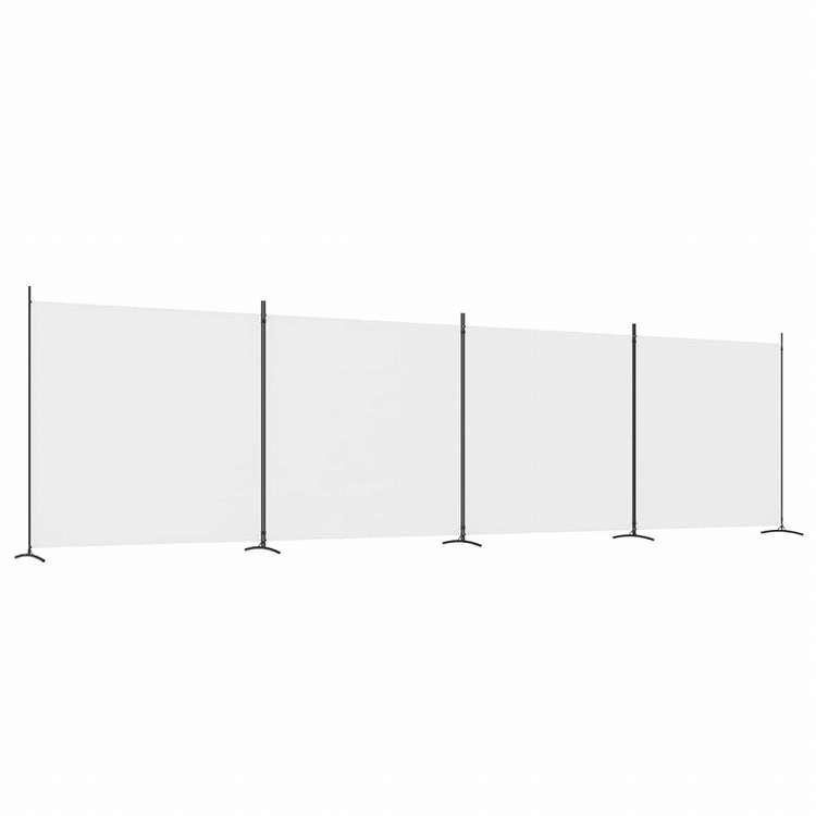 vidaXL 2枚組パネル 間仕切り ホワイト 698x180 cm 布製家具 間仕切り 代引不可_1