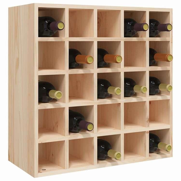 vidaXL ワインキャビネット 56x25x56 cm 無垢材 パイン材 家具 キャビネット 収納 ワイン・スピリッツキャビネット 代引不可の画像