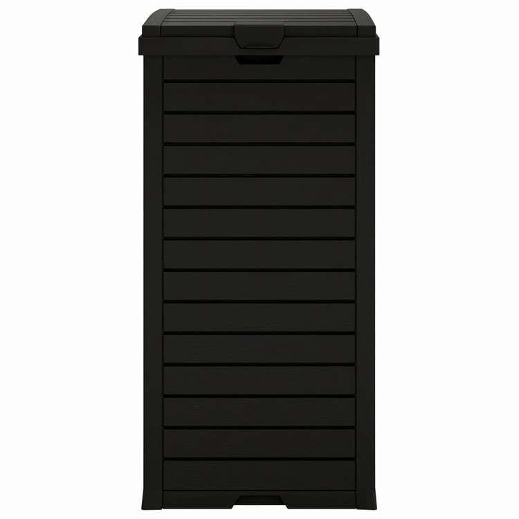 vidaXL 屋外用ゴミ箱 ブラック 41x41x86 cm ポリプロピレン ホーム ガーデン 家事用品 ごみ入れ ごみ箱 代引不可_4