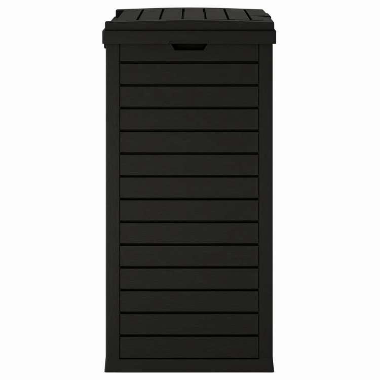 vidaXL 屋外用ゴミ箱 ブラック 41x41x86 cm ポリプロピレン ホーム ガーデン 家事用品 ごみ入れ ごみ箱 代引不可_5